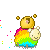 Happy rainbow sheep